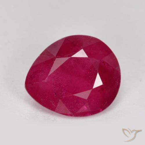 1.39ct Natürlicher Mittelrot Rubin, Birnenform, VS-SI