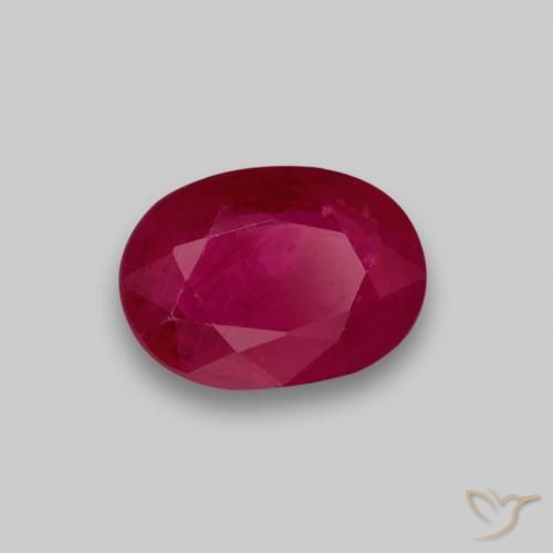 1.07ct Natürlicher Mittelrot Rubin, Oval, VS-SI