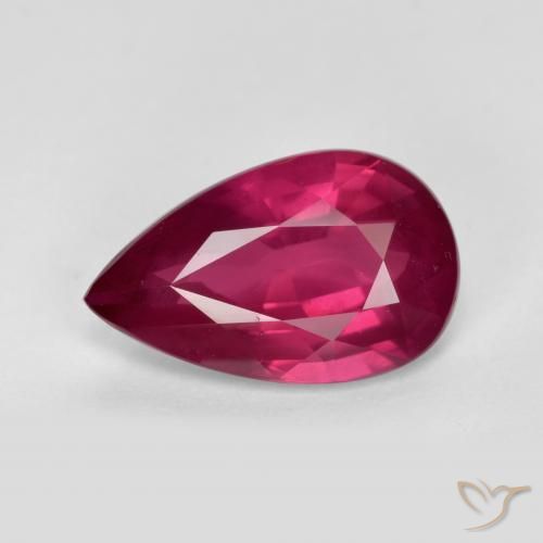 2.36ct Natürlicher Himbeerrot Rubin, Birnenform, VS-SI