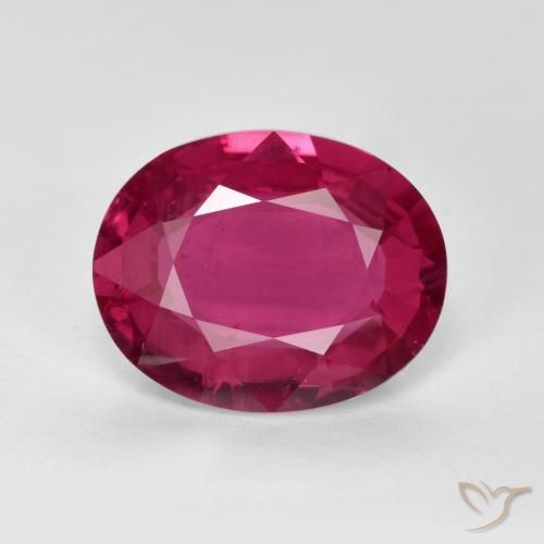 2.00ct Natürlicher Tiefes rötliches Rosa Rubin, Oval, VS-SI