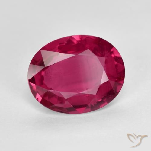 9,17 ctw natürlicher Tiefes rötliches Rosa Rubin, Oval, VS-SI