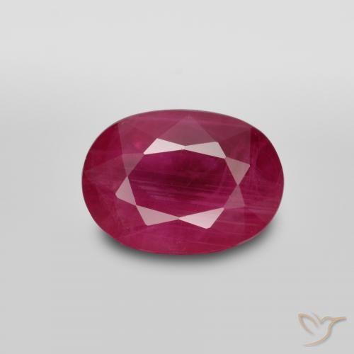 1.38ct Natürlicher Mittel-Dunkelrot Rubin, Oval, VS-SI