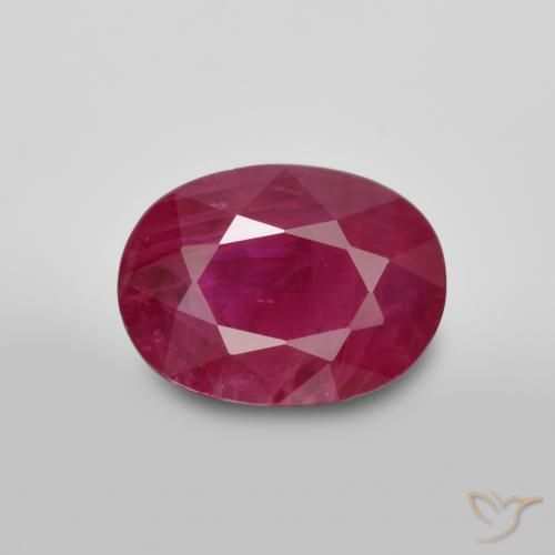 1.15ct Natürlicher Rosaig-rot Rubin, Oval, SI