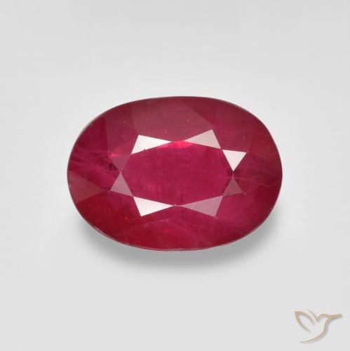 1.06ct Natürlicher Marmelade Rot Rubin, Oval, SI