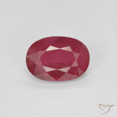 1.04ct Natürlicher tiefrot Rubin, Oval, SI