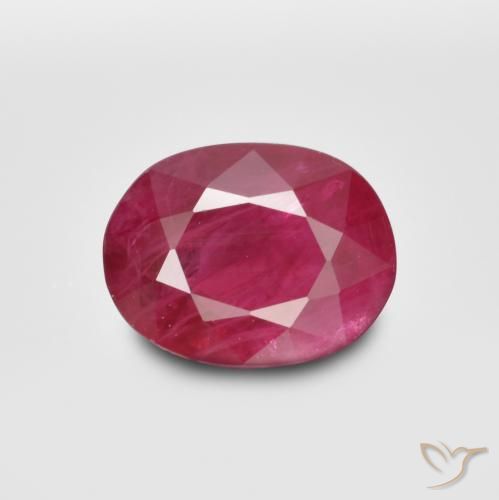 1.22ct Natürlicher tiefrot Rubin, Oval, SI