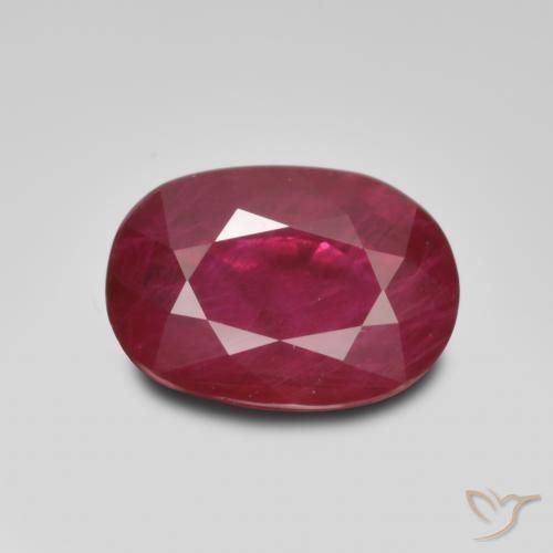 1.03ct Natürlicher dunkelrot Rubin, Oval, VS-SI