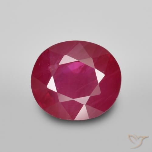 1.36ct Natürlicher Mittelrot Rubin, Oval, VS-SI