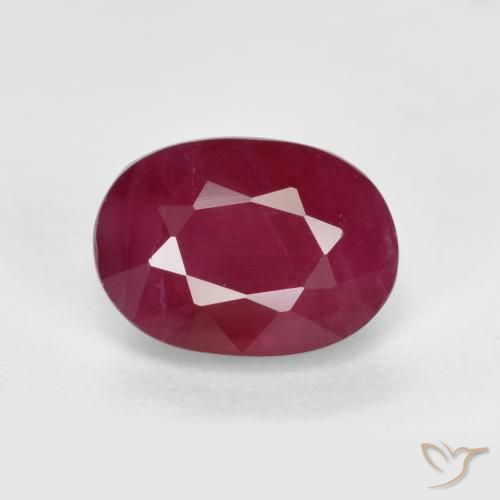 1.33ct Natürlicher Mittelrot Rubin, Oval, VS-SI