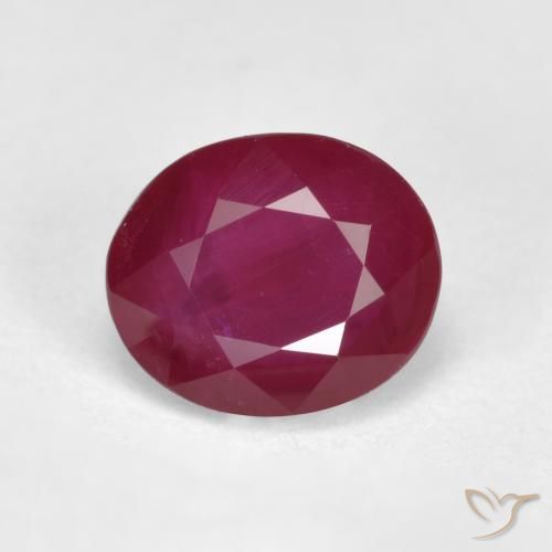 1.03ct Natürlicher tiefrot Rubin, Oval, VS-SI