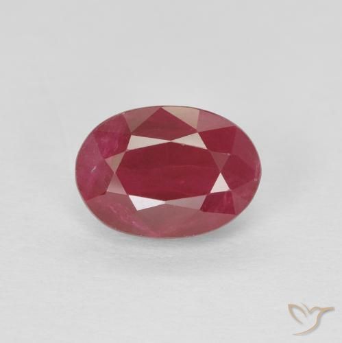 1.09ct Natürlicher Mittelrot Rubin, Oval, VS-SI