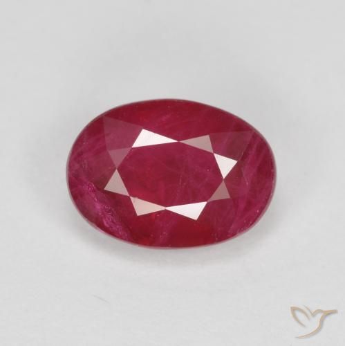 1.12ct Natürlicher Tiefrot Rubin, Oval, SI