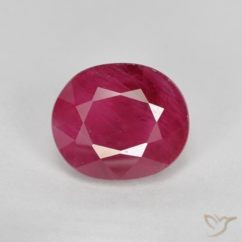 1.22ct Natürlicher Mittelrot Rubin, Oval, SI