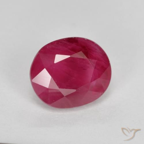 9,17 ctw natürlicher Mittelrot Rubin, Oval, SI