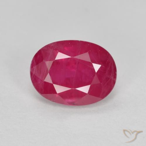 1.04ct Natürlicher rötlich-rosa Rubin, Oval, SI