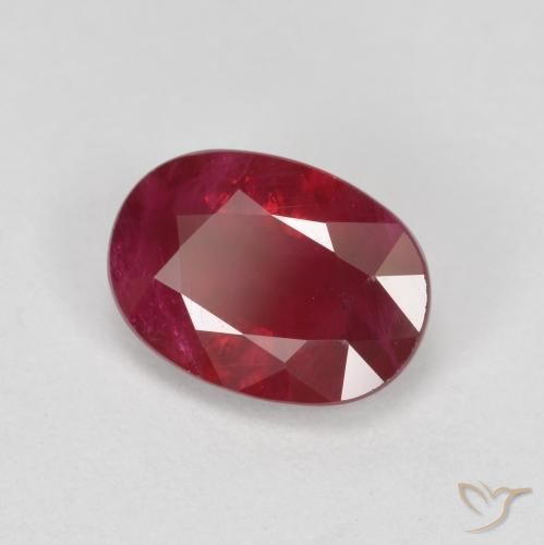 9,17 ctw natürlicher dunkelrot Rubin, Oval, SI