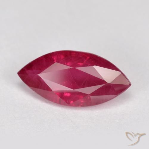 9,17 ctw natürlicher Mittel-Dunkelrot Rubin, Marquise, SI