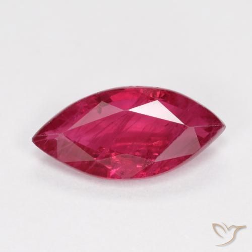 1.08ct Natürlicher tiefrot Rubin, Marquise, SI