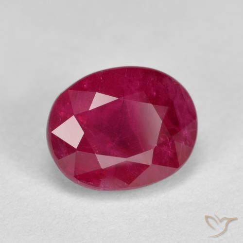 9,17 ctw natürlicher Tiefes rötliches Rosa Rubin, Oval, SI