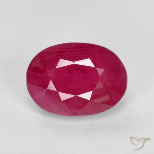 1.23ct Natürlicher Mittelrot Rubin, Oval, SI