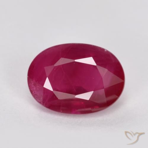 1.10ct Natürlicher Mittelrot Rubin, Oval, VS-SI