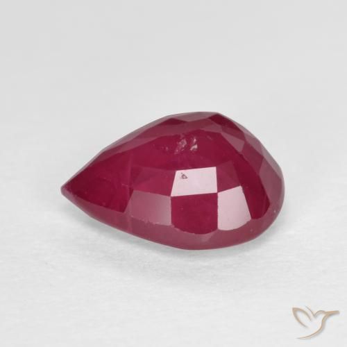 9,17 ctw natürlicher Mittelrot Rubin, Birnenform, SI