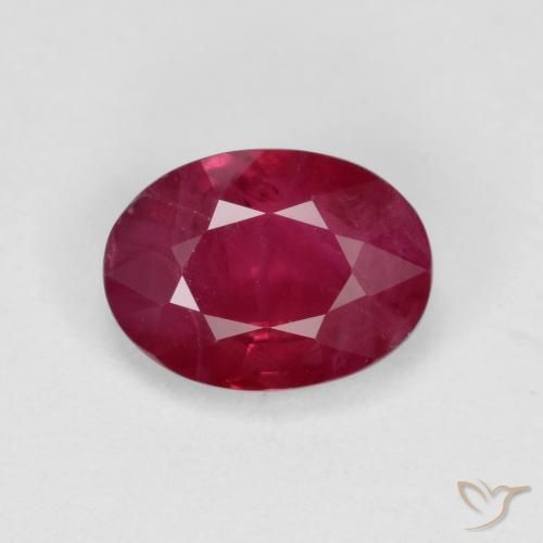 1.04ct Natürlicher Medium Dark-Red Rubin, Oval, VS-SI