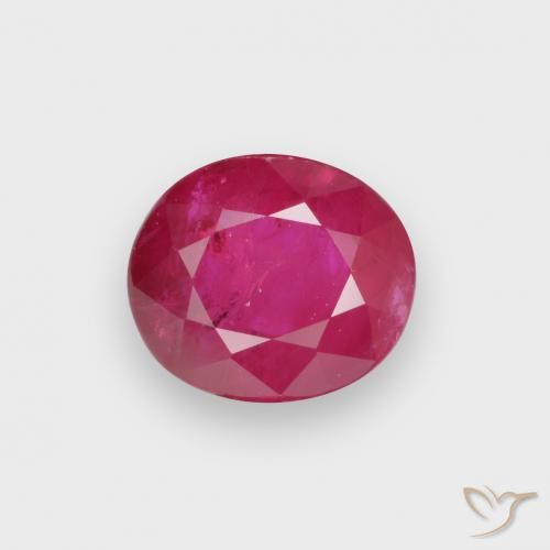 1.00ct Natürlicher Hellrot Rubin, Oval, VS-SI