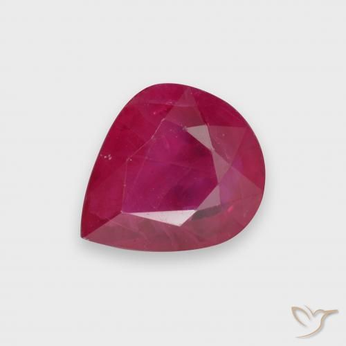 1.73ct Natürlicher Mittelrot Rubin, Birnenform, VS-SI