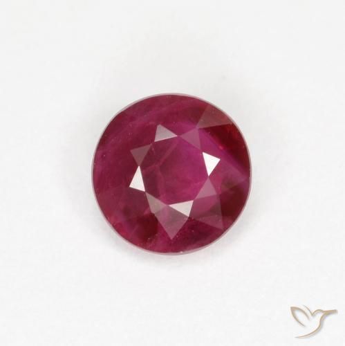 0.29ct Natürlicher tiefrot Rubin, Runden, SI