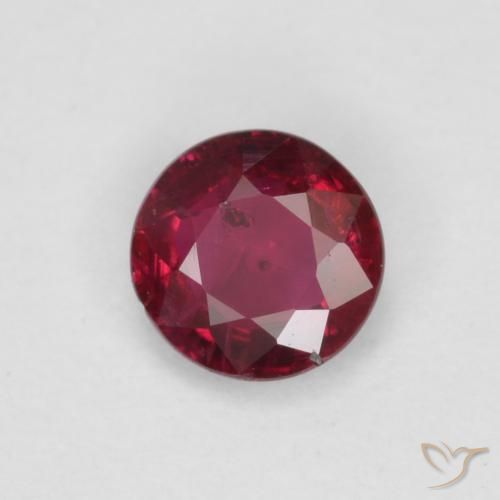 0.29ct Natürlicher tiefrot Rubin, Runden, SI