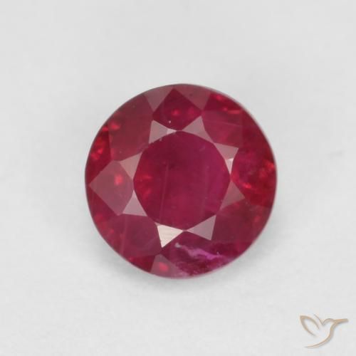 0.41ct Natürlicher dunkelrot Rubin, Runden, SI