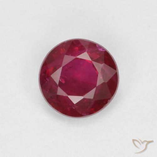 0.34ct Natürlicher tiefrot Rubin, Runden, SI