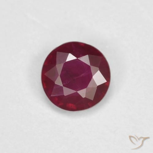 0.29ct Natürlicher dunkelrot Rubin, Runden, SI
