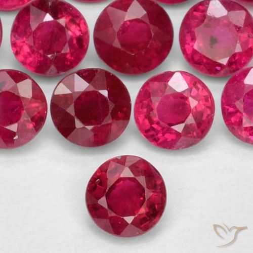 0.26ct Natürlicher Mittelrot Rubin, Runden, VS-SI