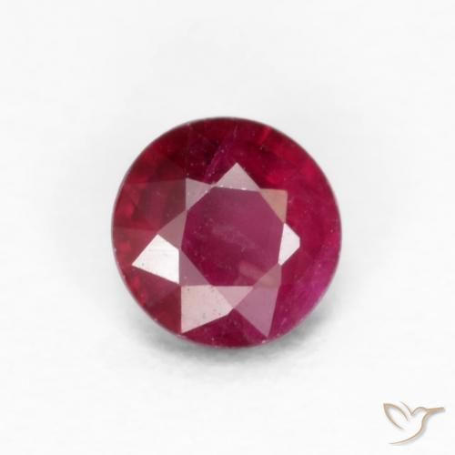 0.25ct Natürlicher Tiefes Weinrot Rubin, Runden, VS
