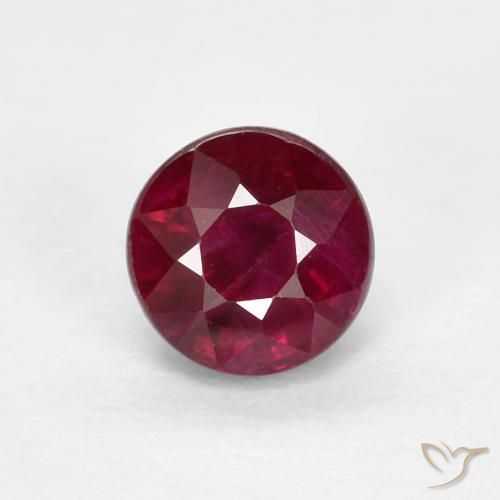 0.41ct Natürlicher tiefrot Rubin, Runden, VS-SI