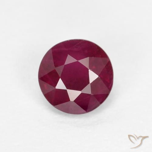 0.33ct Natürlicher dunkelrot Rubin, Runden, VS-SI