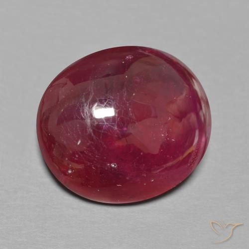 9,17 ctw natürlicher Tiefes Weinrot Rubin, Oval, Lichtdurchlässig