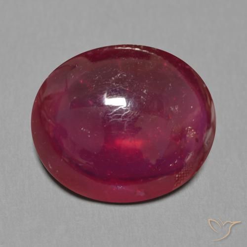 15.20ct Natürlicher dunkelrot Rubin, Oval, Lichtdurchlässig