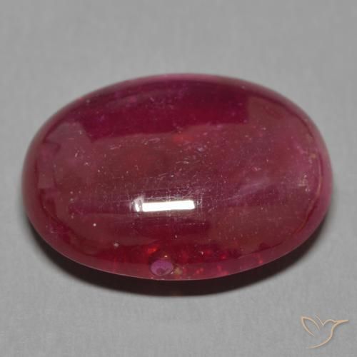 9,17 ctw natürlicher Tiefes Weinrot Rubin, Oval, Lichtdurchlässig