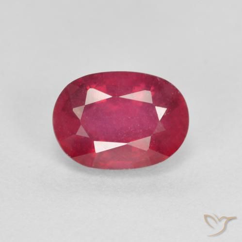 1.35ct Natürlicher Hellrot Rubin, Oval, VS