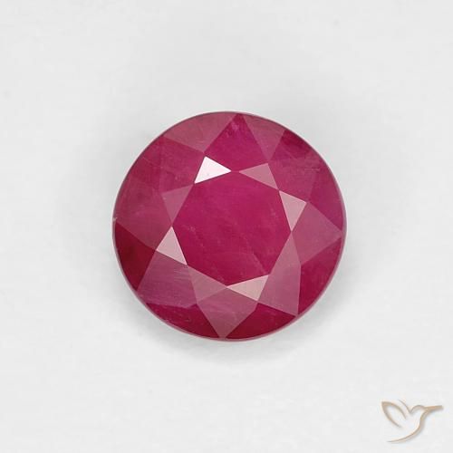 0.76ct Natürlicher Rosaig-rot Rubin, Runden, VS-SI