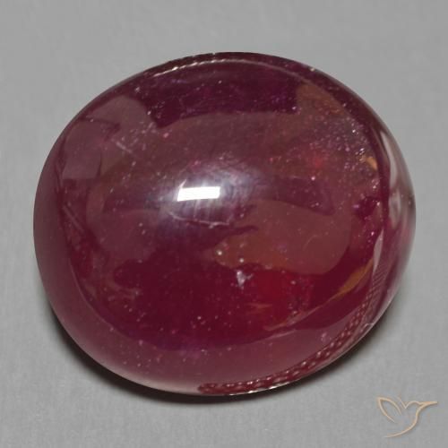 9,17 ctw natürlicher Tiefes Weinrot Rubin, Oval, Lichtdurchlässig