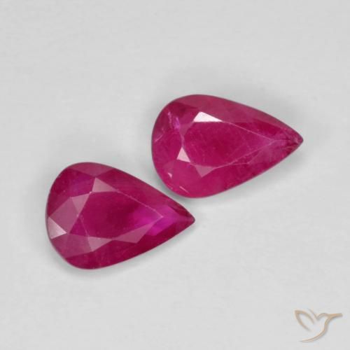 1.22 ct natürliche Rosaig-rot Rubin-Edelsteine, Birnenform, VS