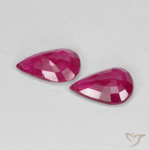 1.22 ct natürliche Rosaig-rot Rubin-Edelsteine, Birnenform, VS