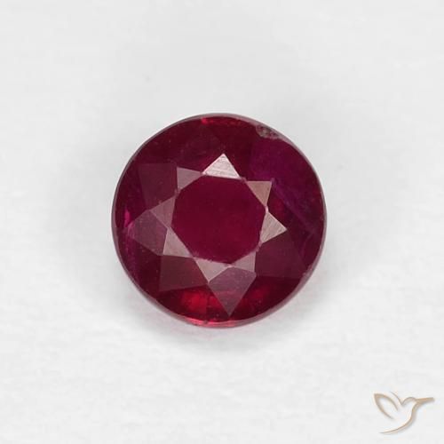 0.44ct Natürlicher Weinrot Rubin, Runden, VS