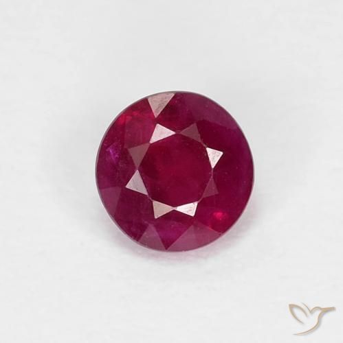 0.36ct Natürlicher tiefrot Rubin, Runden, SI