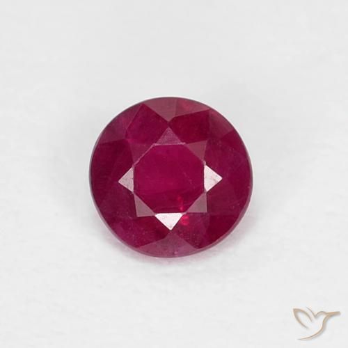 0.31ct Natürlicher Tiefes Weinrot Rubin, Runden, SI