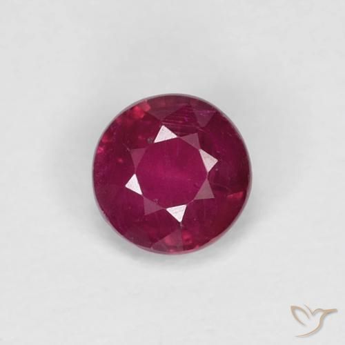 0.35ct Natürlicher tiefrot Rubin, Runden, VS-SI